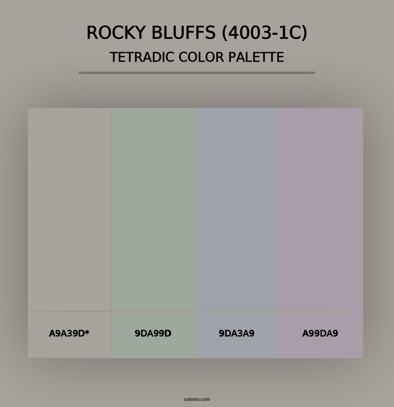 Rocky Bluffs (4003-1C) - Tetradic Color Palette