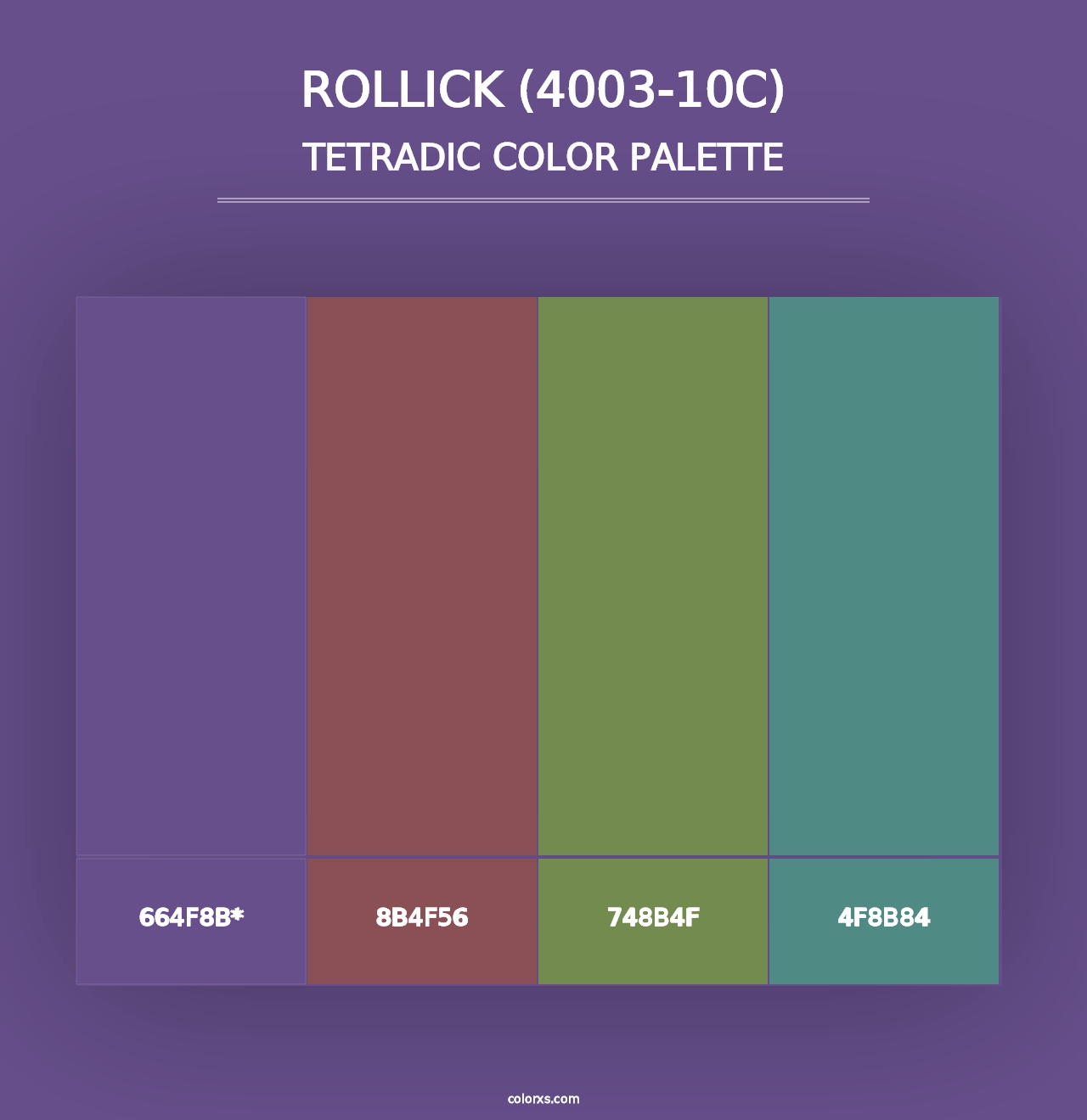 Rollick (4003-10C) - Tetradic Color Palette