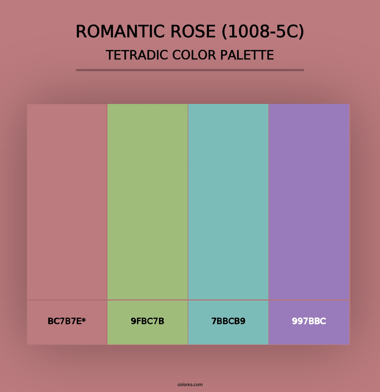 Romantic Rose (1008-5C) - Tetradic Color Palette