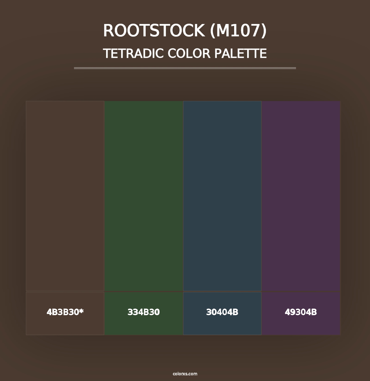 Rootstock (M107) - Tetradic Color Palette