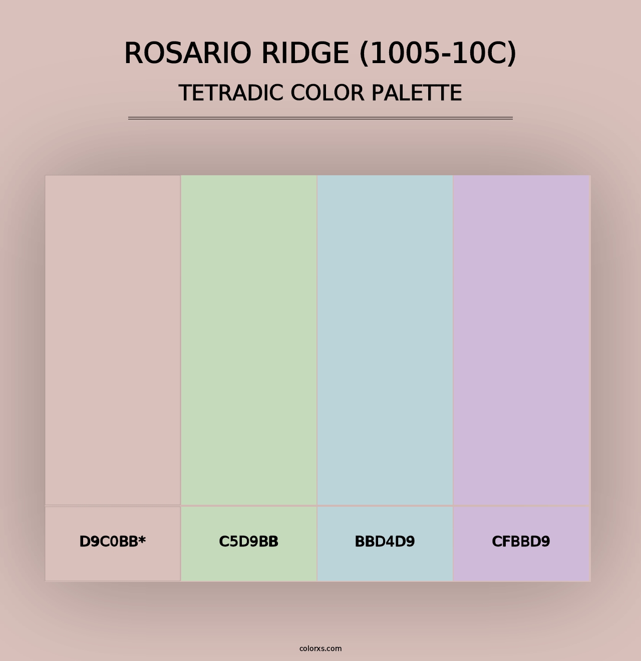 Rosario Ridge (1005-10C) - Tetradic Color Palette