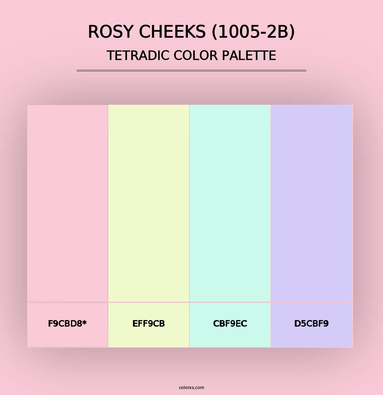 Rosy Cheeks (1005-2B) - Tetradic Color Palette