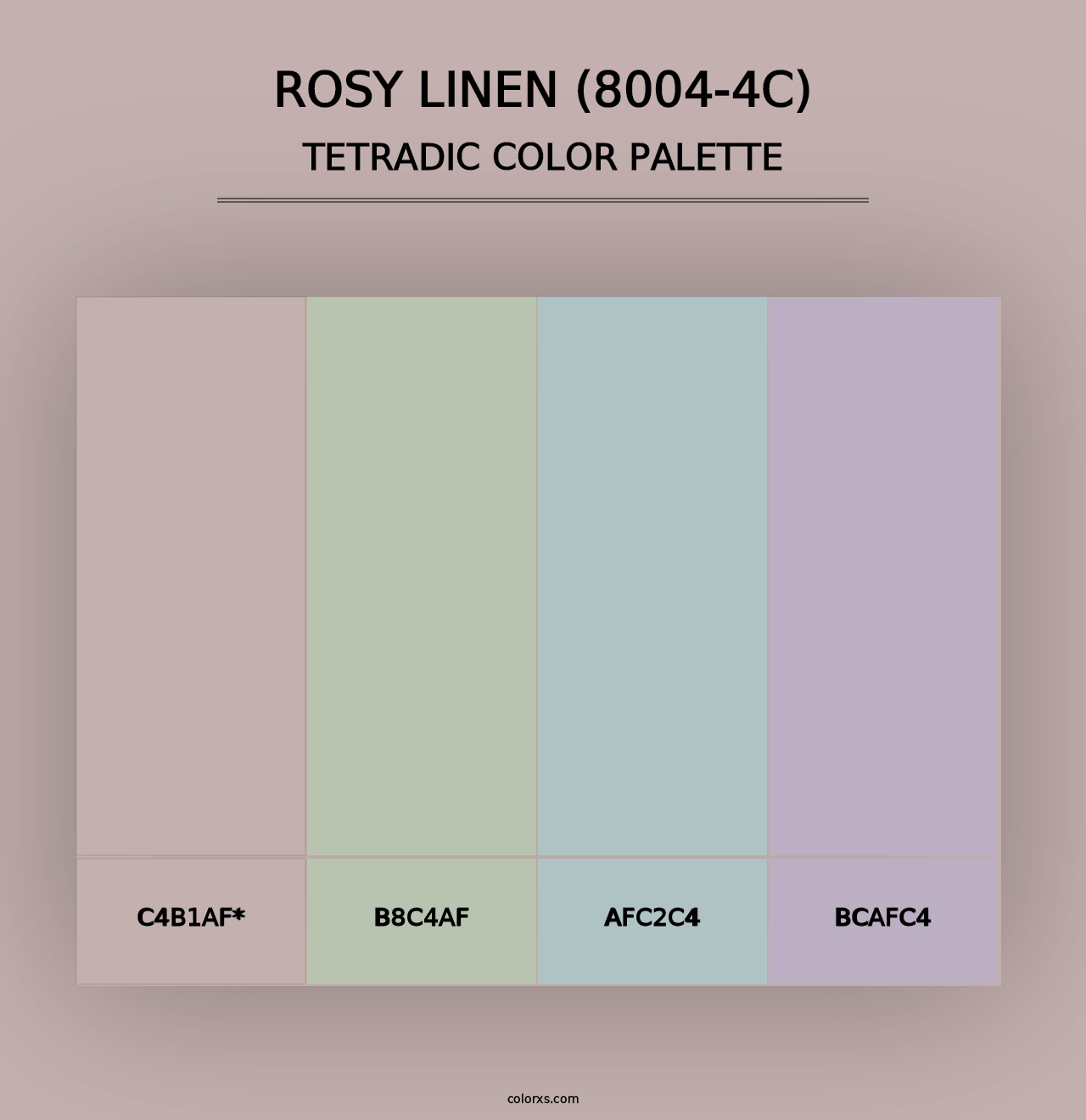 Rosy Linen (8004-4C) - Tetradic Color Palette