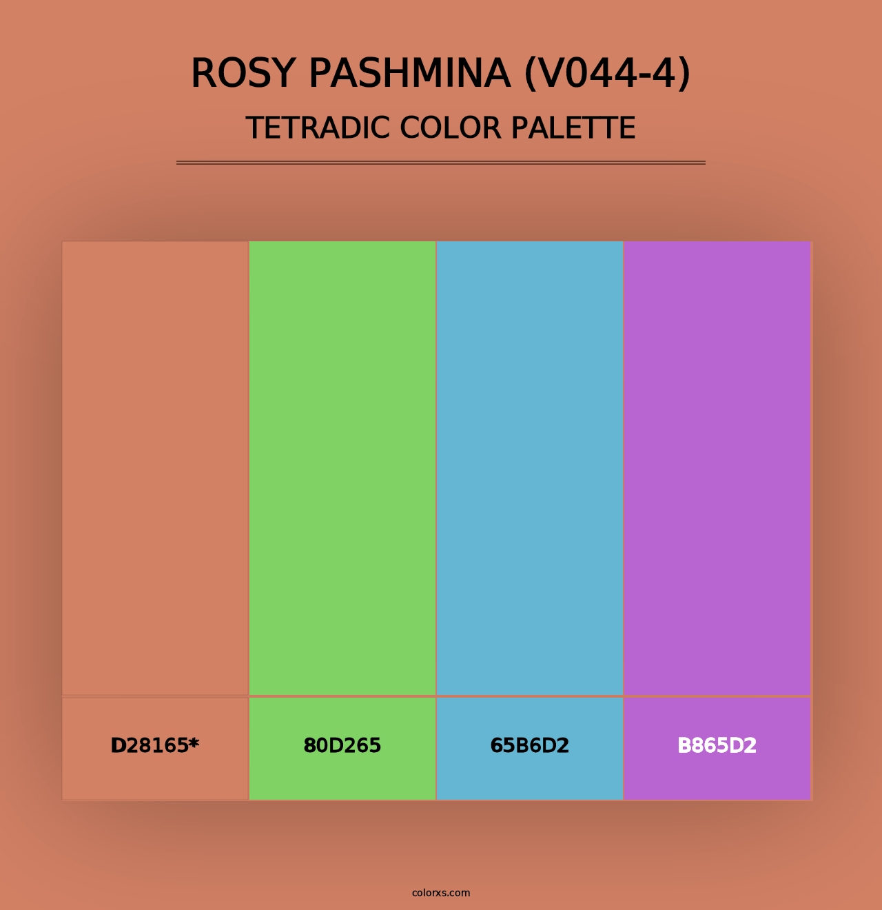 Rosy Pashmina (V044-4) - Tetradic Color Palette