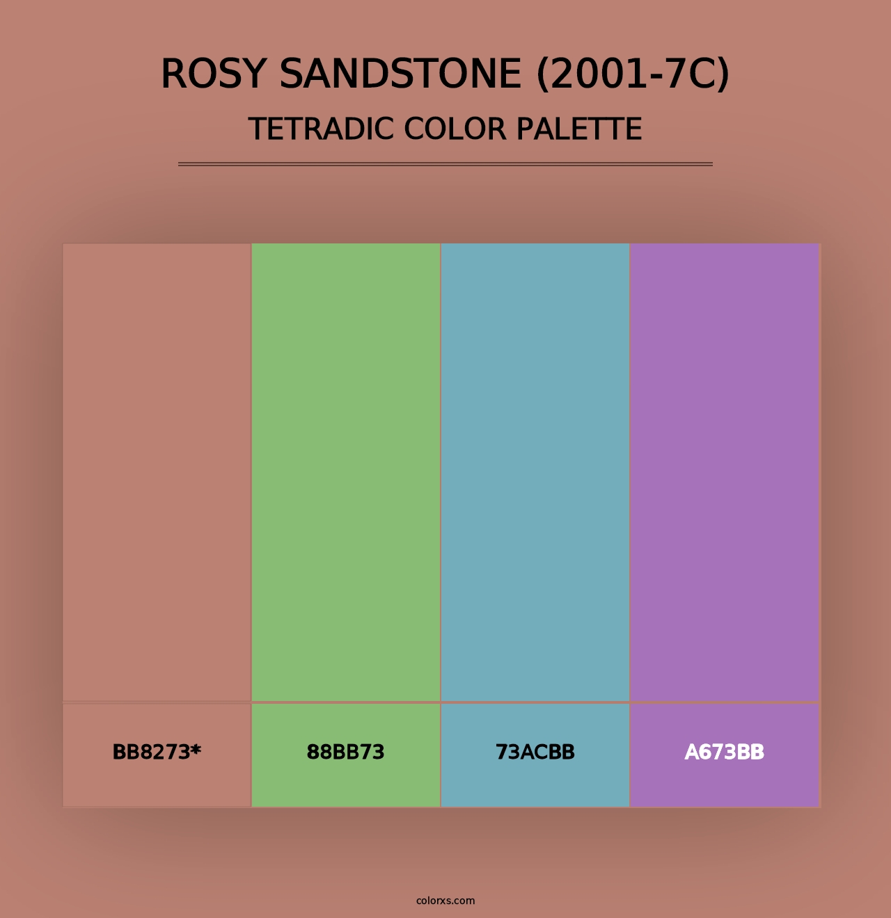 Rosy Sandstone (2001-7C) - Tetradic Color Palette