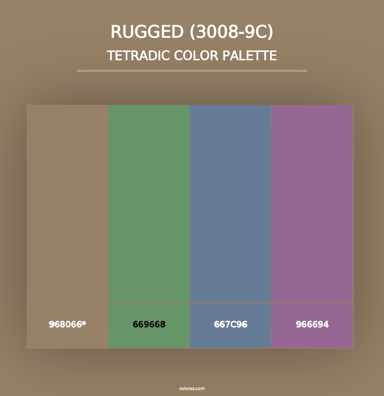 Rugged (3008-9C) - Tetradic Color Palette