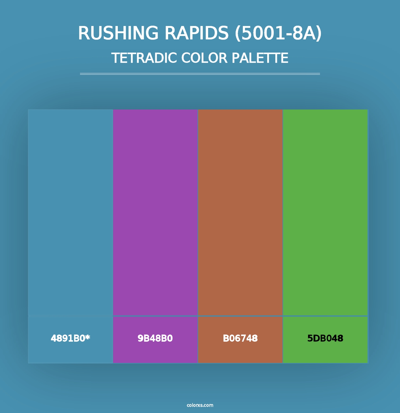 Rushing Rapids (5001-8A) - Tetradic Color Palette