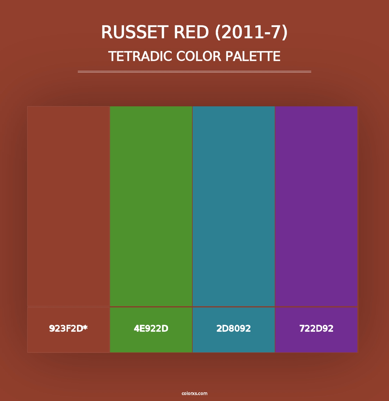 Russet Red (2011-7) - Tetradic Color Palette