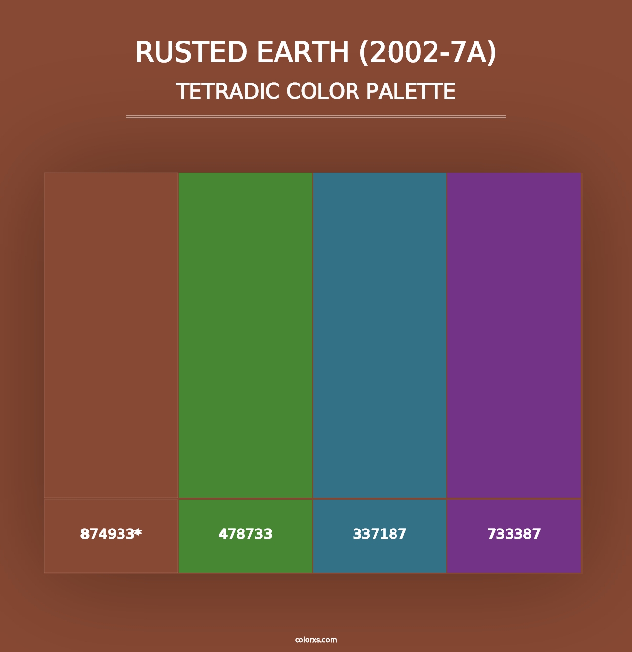 Rusted Earth (2002-7A) - Tetradic Color Palette