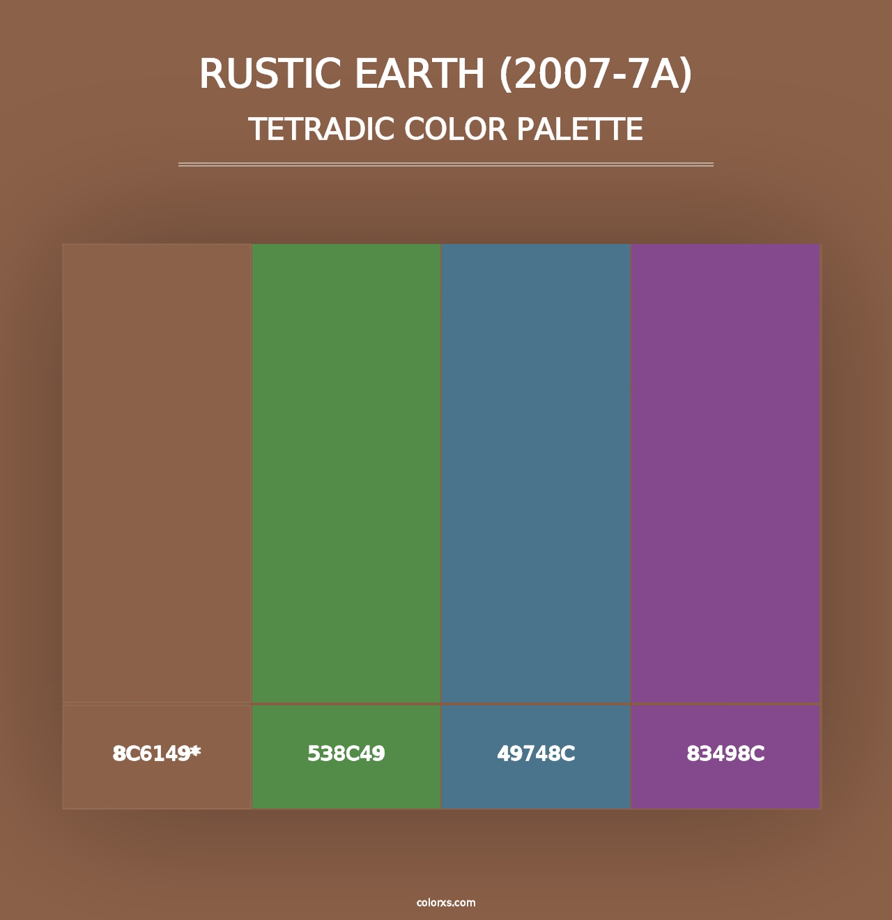 Rustic Earth (2007-7A) - Tetradic Color Palette