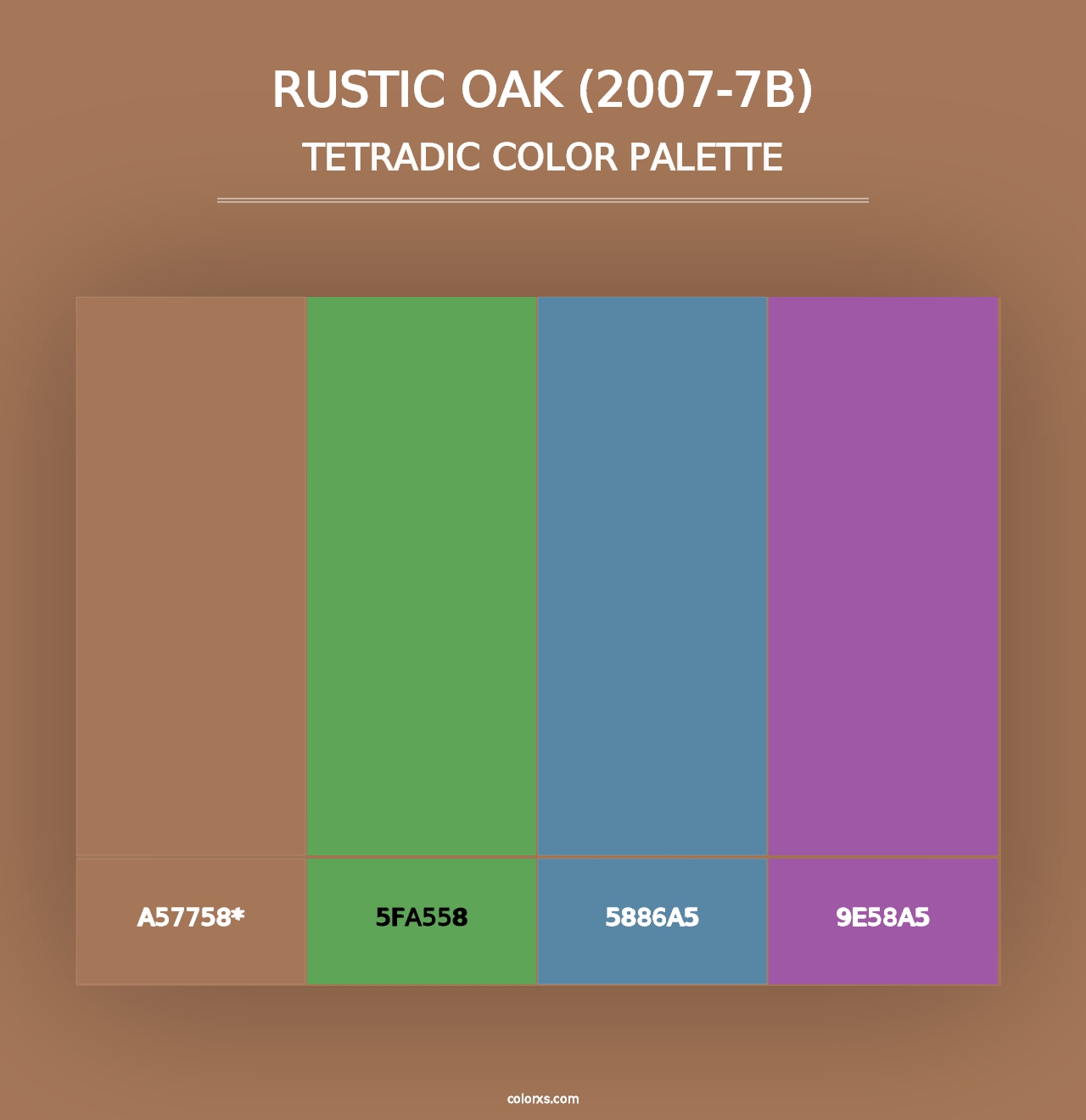 Rustic Oak (2007-7B) - Tetradic Color Palette