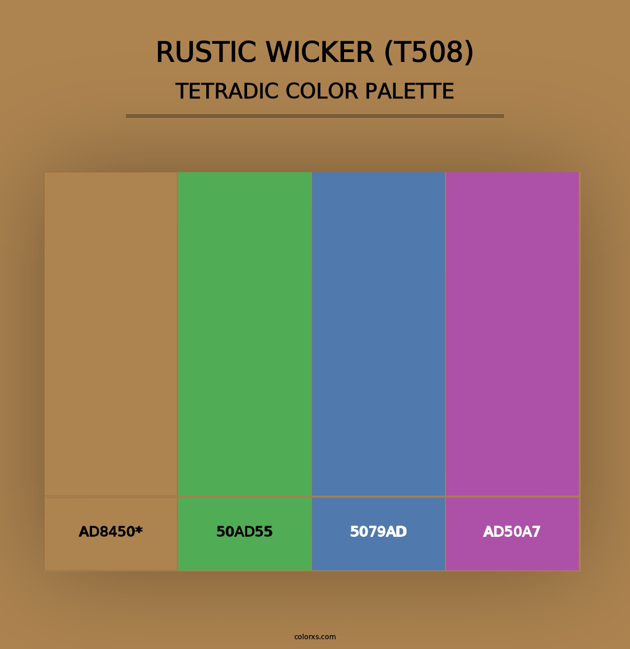 Rustic Wicker (T508) - Tetradic Color Palette