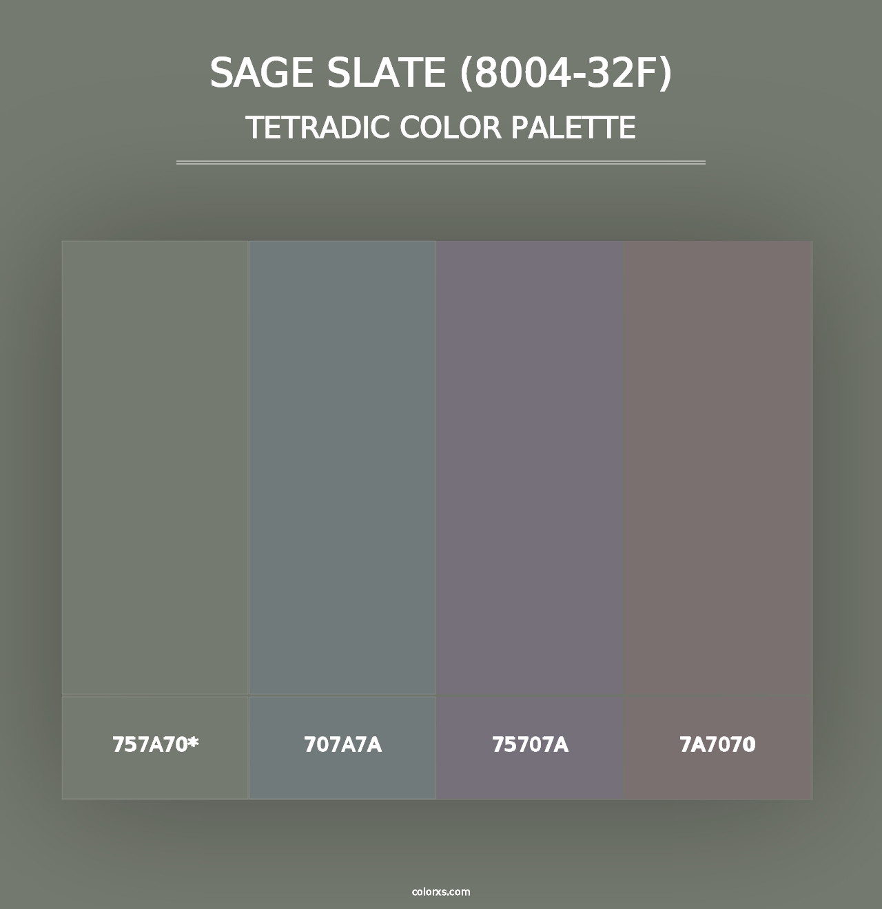 Sage Slate (8004-32F) - Tetradic Color Palette