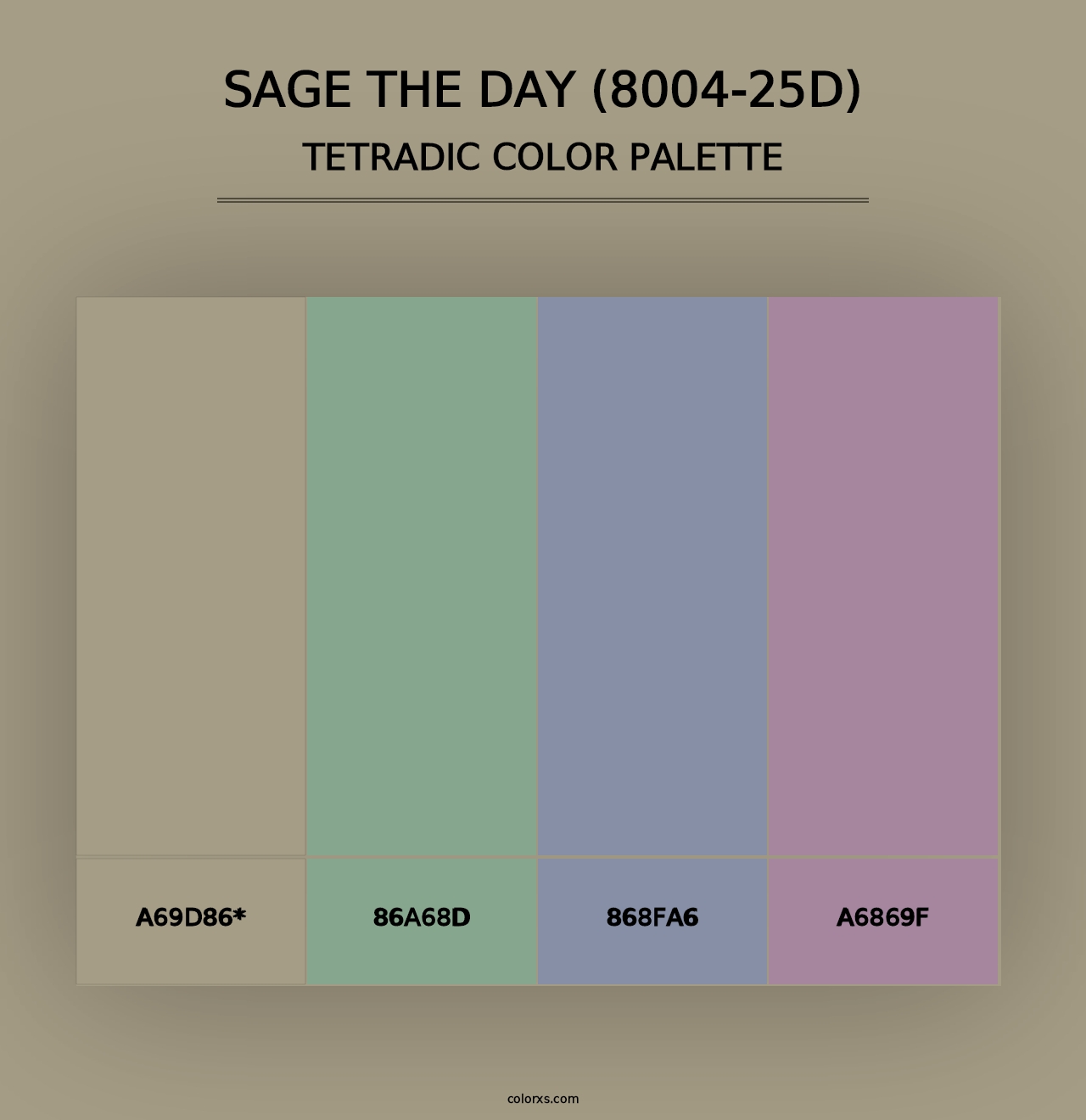 Sage the Day (8004-25D) - Tetradic Color Palette