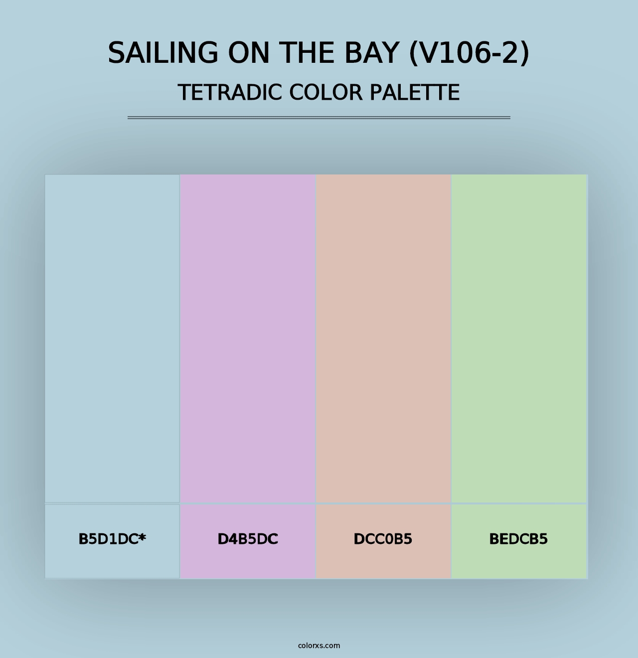 Sailing on the Bay (V106-2) - Tetradic Color Palette