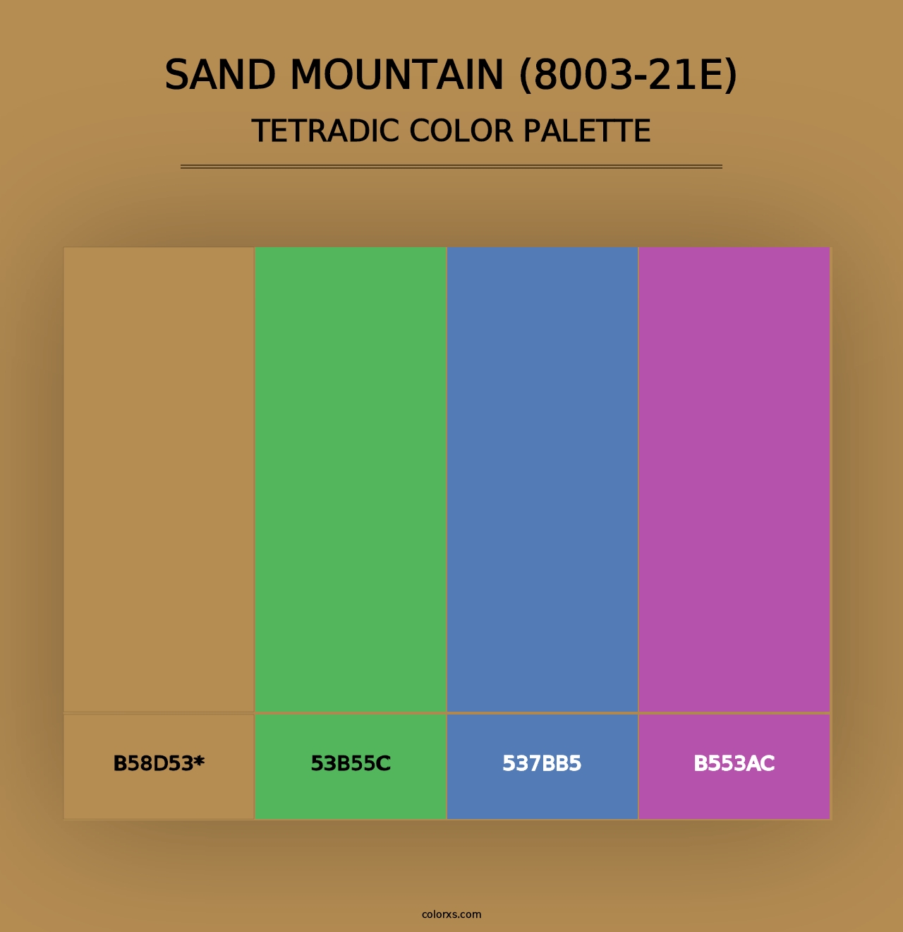 Sand Mountain (8003-21E) - Tetradic Color Palette