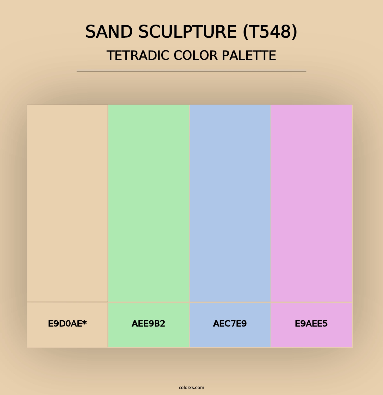 Sand Sculpture (T548) - Tetradic Color Palette