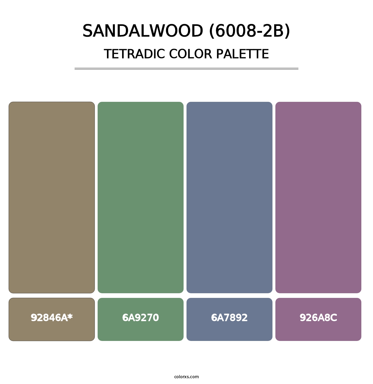 Sandalwood (6008-2B) - Tetradic Color Palette