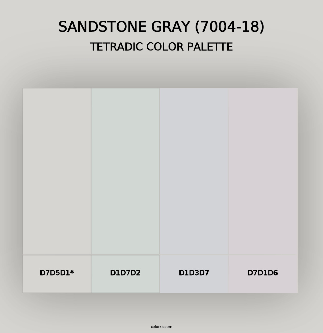 Sandstone Gray (7004-18) - Tetradic Color Palette