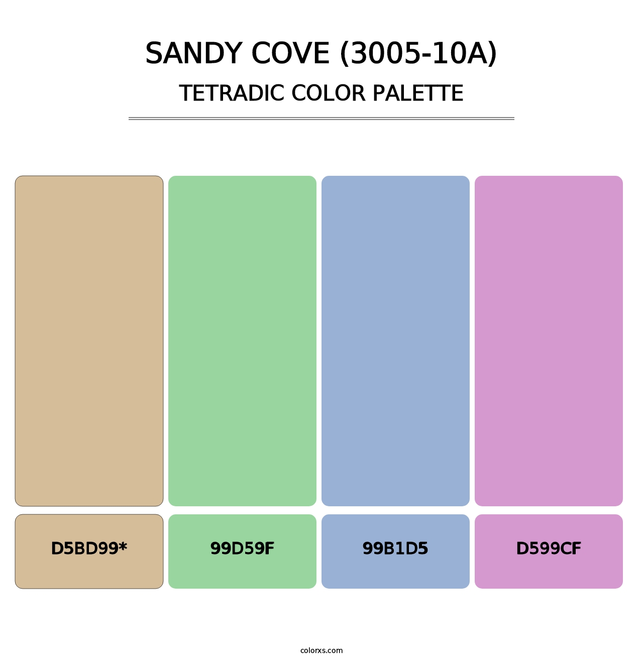 Sandy Cove (3005-10A) - Tetradic Color Palette