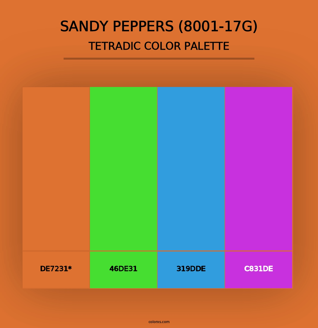 Sandy Peppers (8001-17G) - Tetradic Color Palette