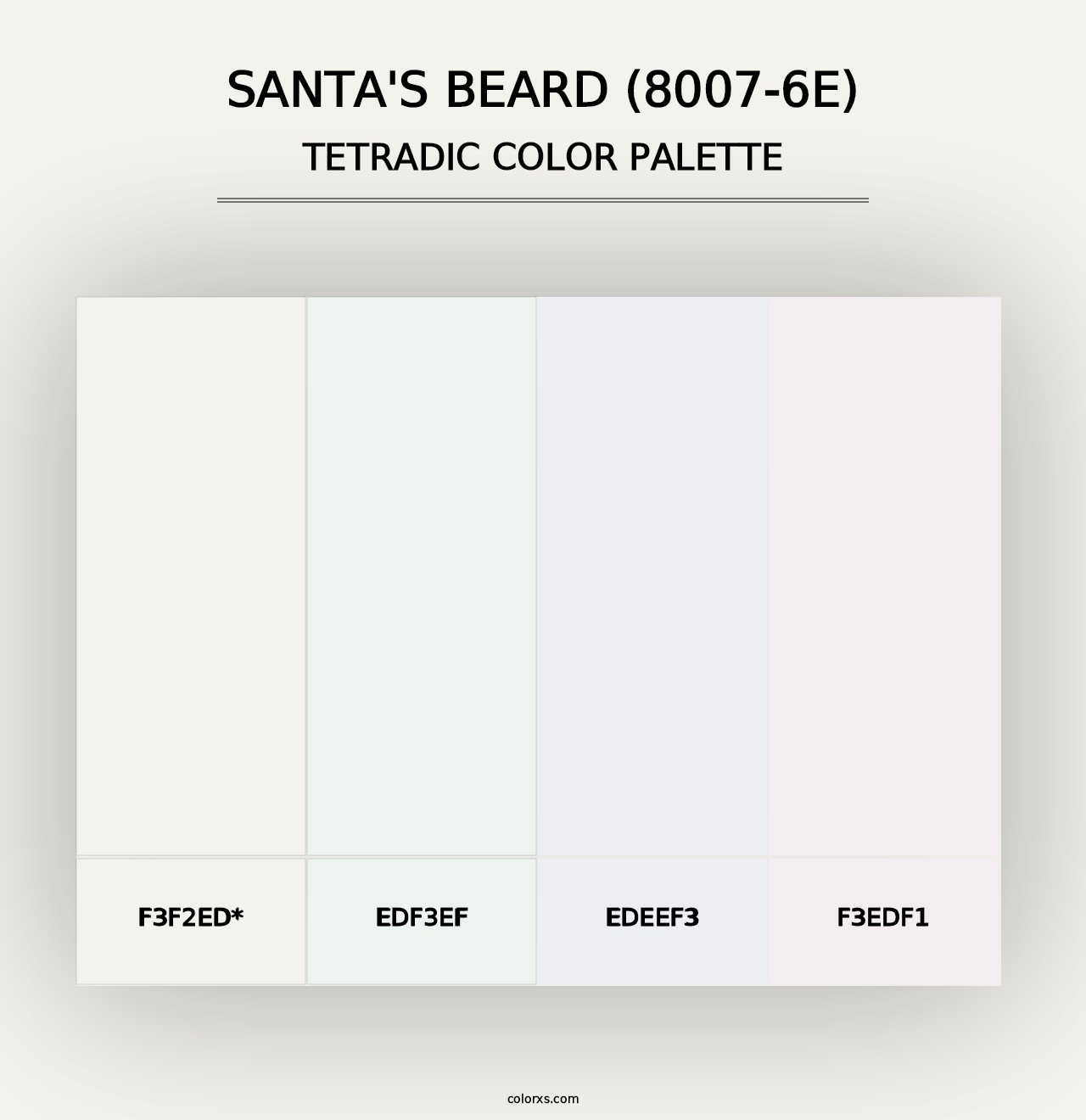 Santa's Beard (8007-6E) - Tetradic Color Palette