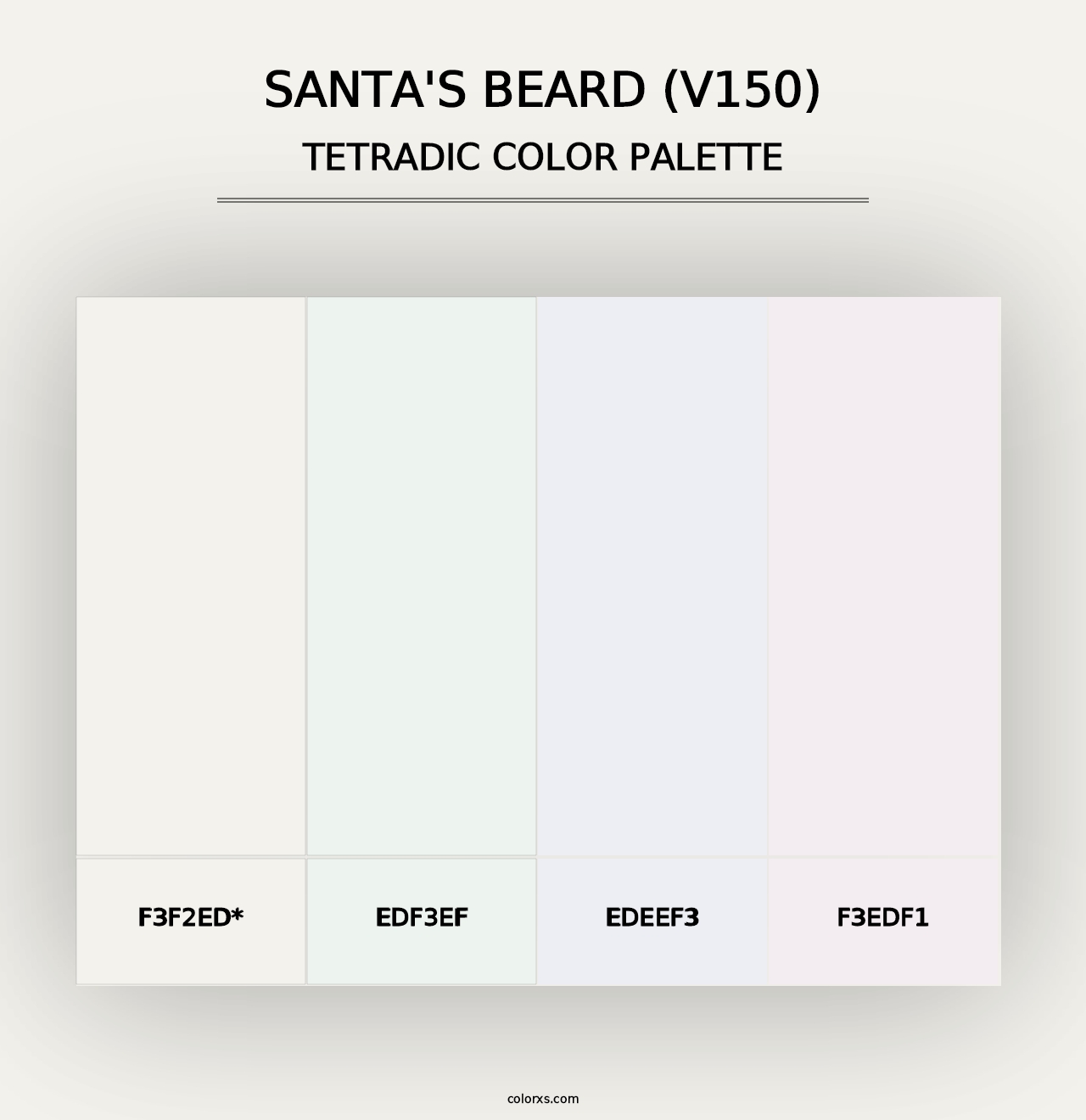 Santa's Beard (V150) - Tetradic Color Palette