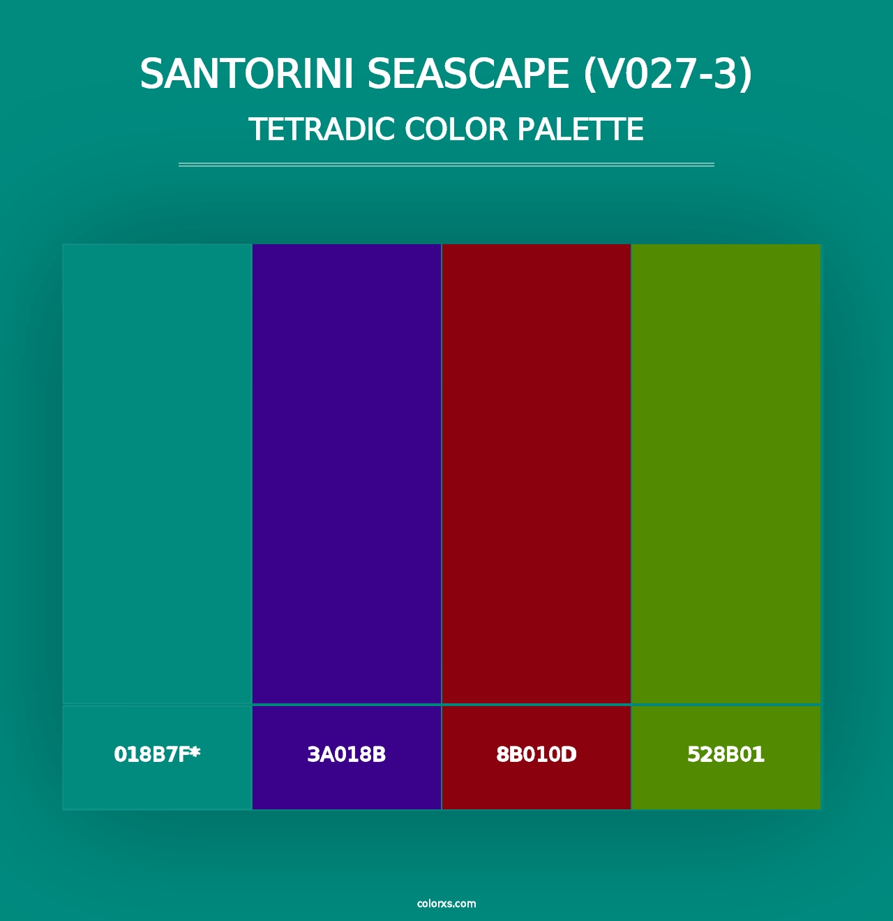 Santorini Seascape (V027-3) - Tetradic Color Palette