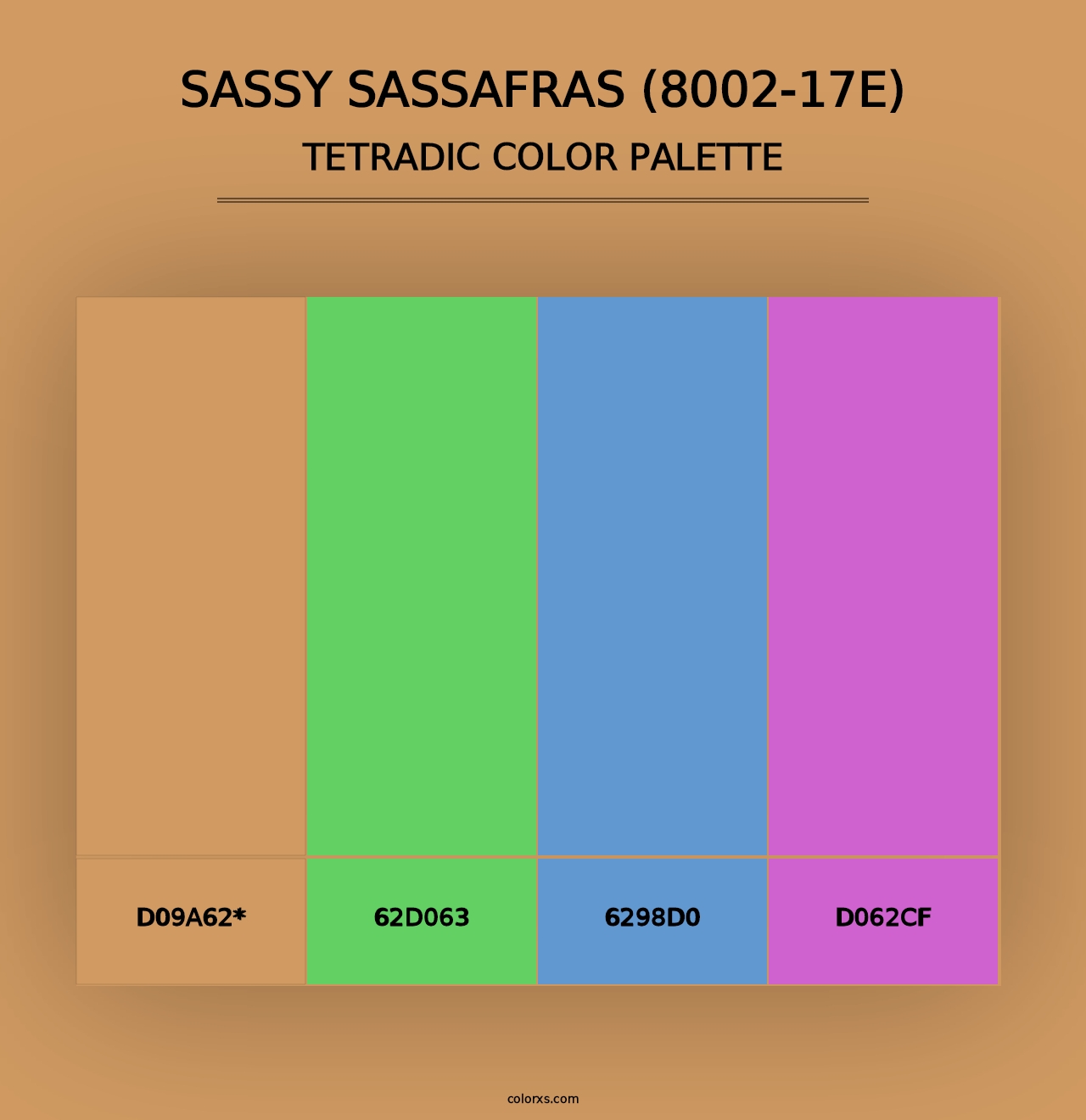 Sassy Sassafras (8002-17E) - Tetradic Color Palette