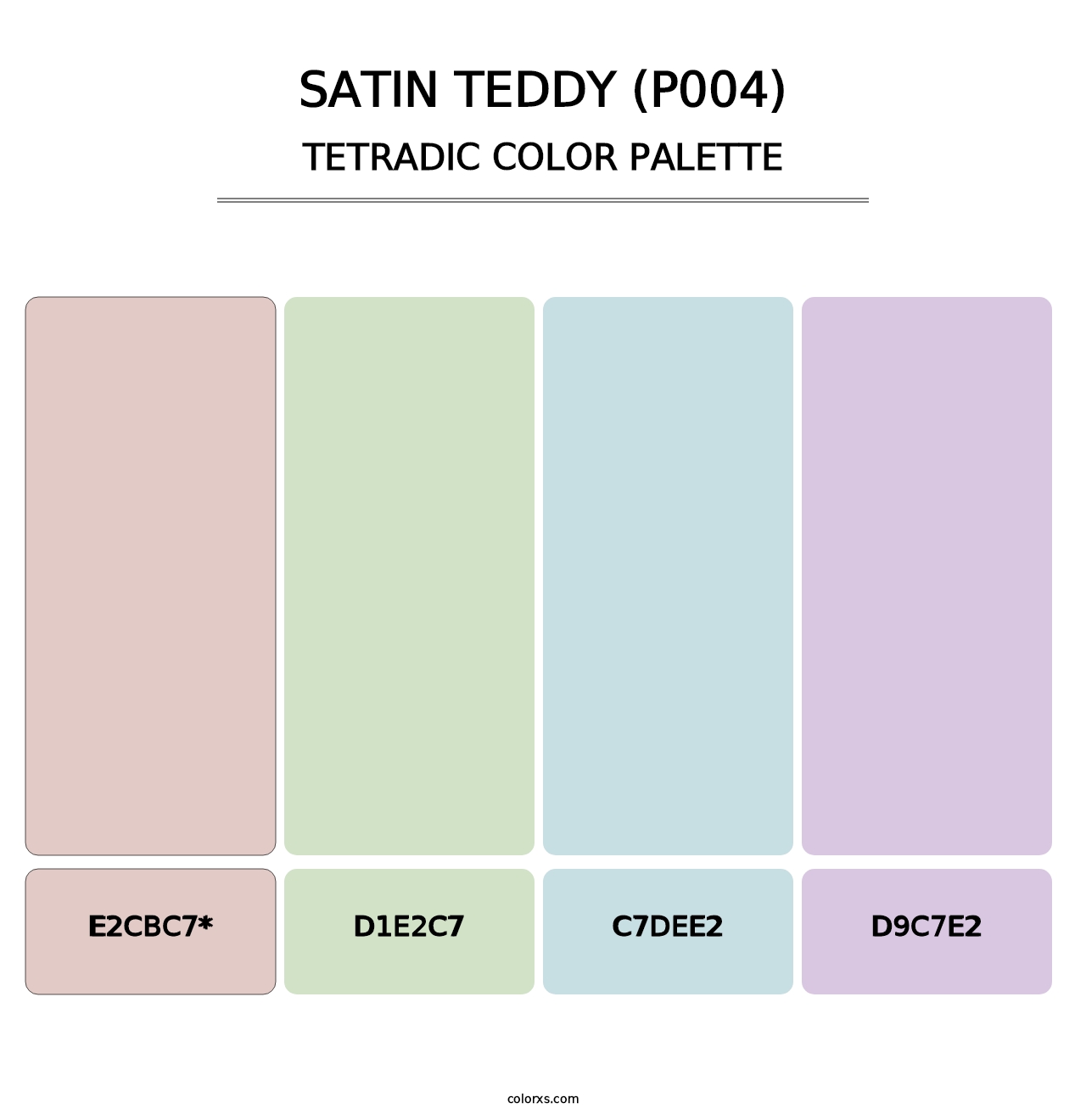 Satin Teddy (P004) - Tetradic Color Palette