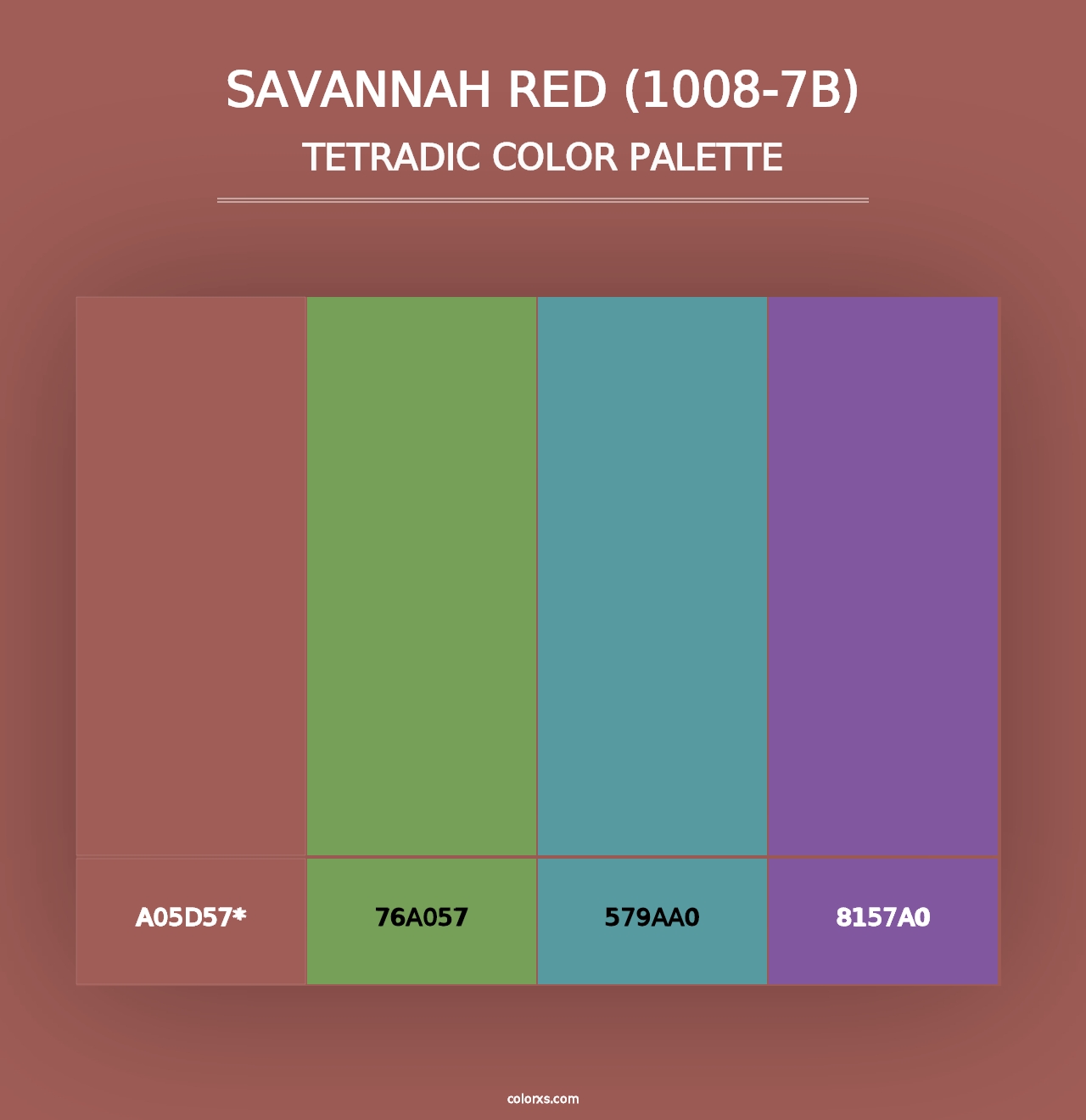 Savannah Red (1008-7B) - Tetradic Color Palette