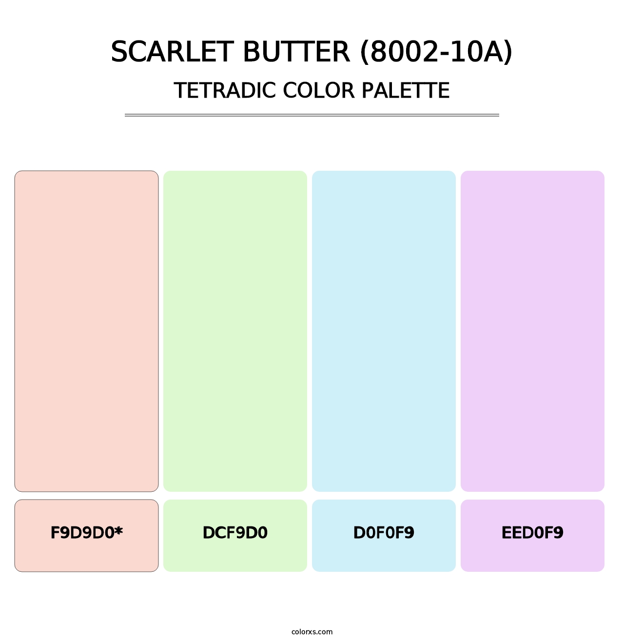 Scarlet Butter (8002-10A) - Tetradic Color Palette