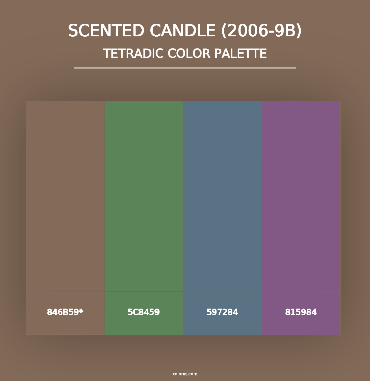 Scented Candle (2006-9B) - Tetradic Color Palette