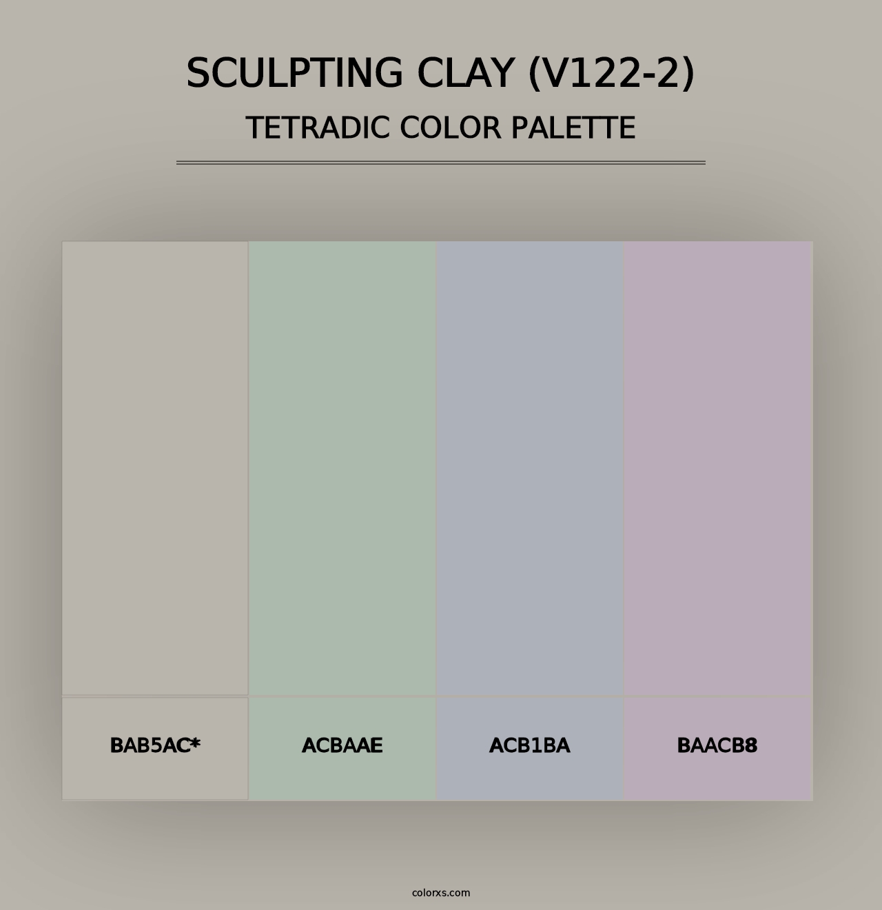 Sculpting Clay (V122-2) - Tetradic Color Palette