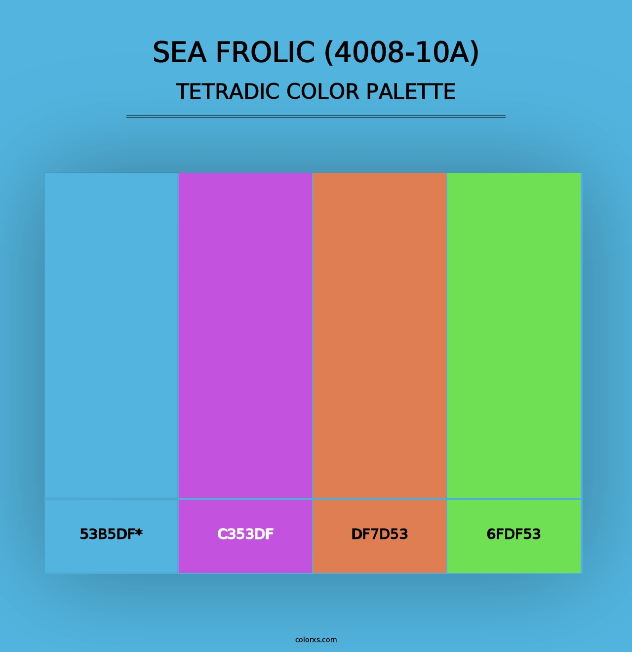 Sea Frolic (4008-10A) - Tetradic Color Palette