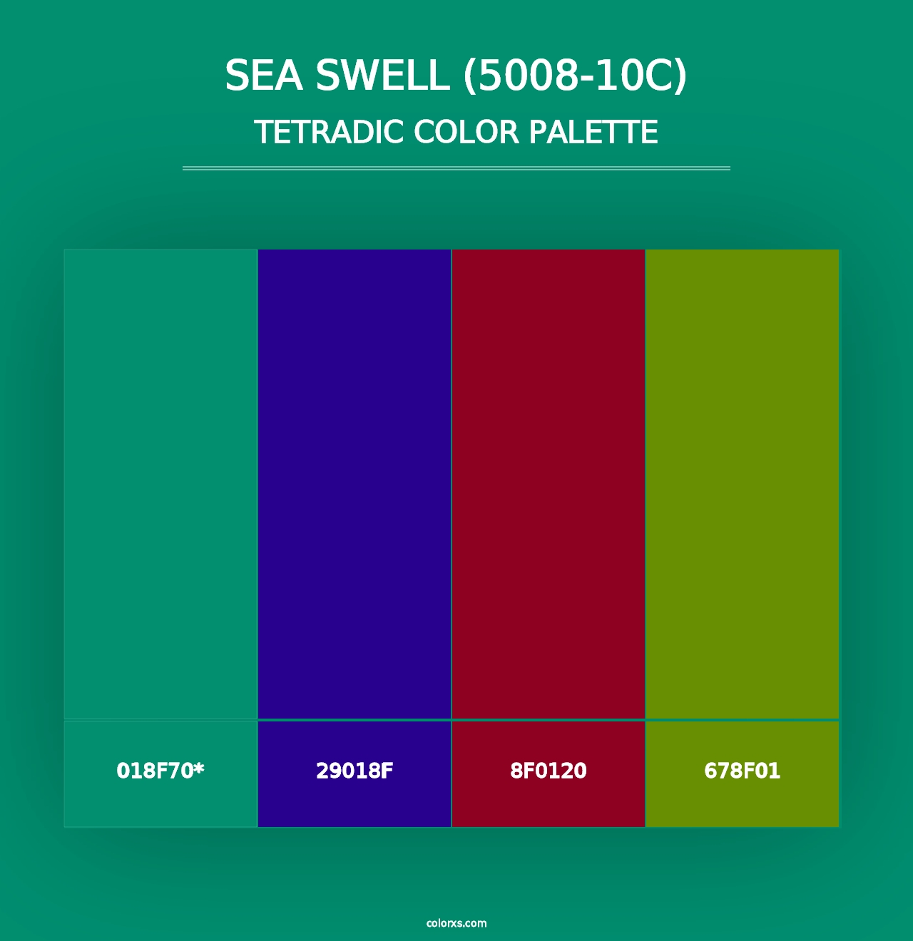 Sea Swell (5008-10C) - Tetradic Color Palette