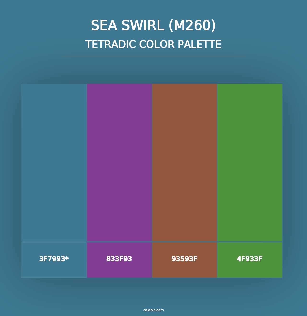 Sea Swirl (M260) - Tetradic Color Palette