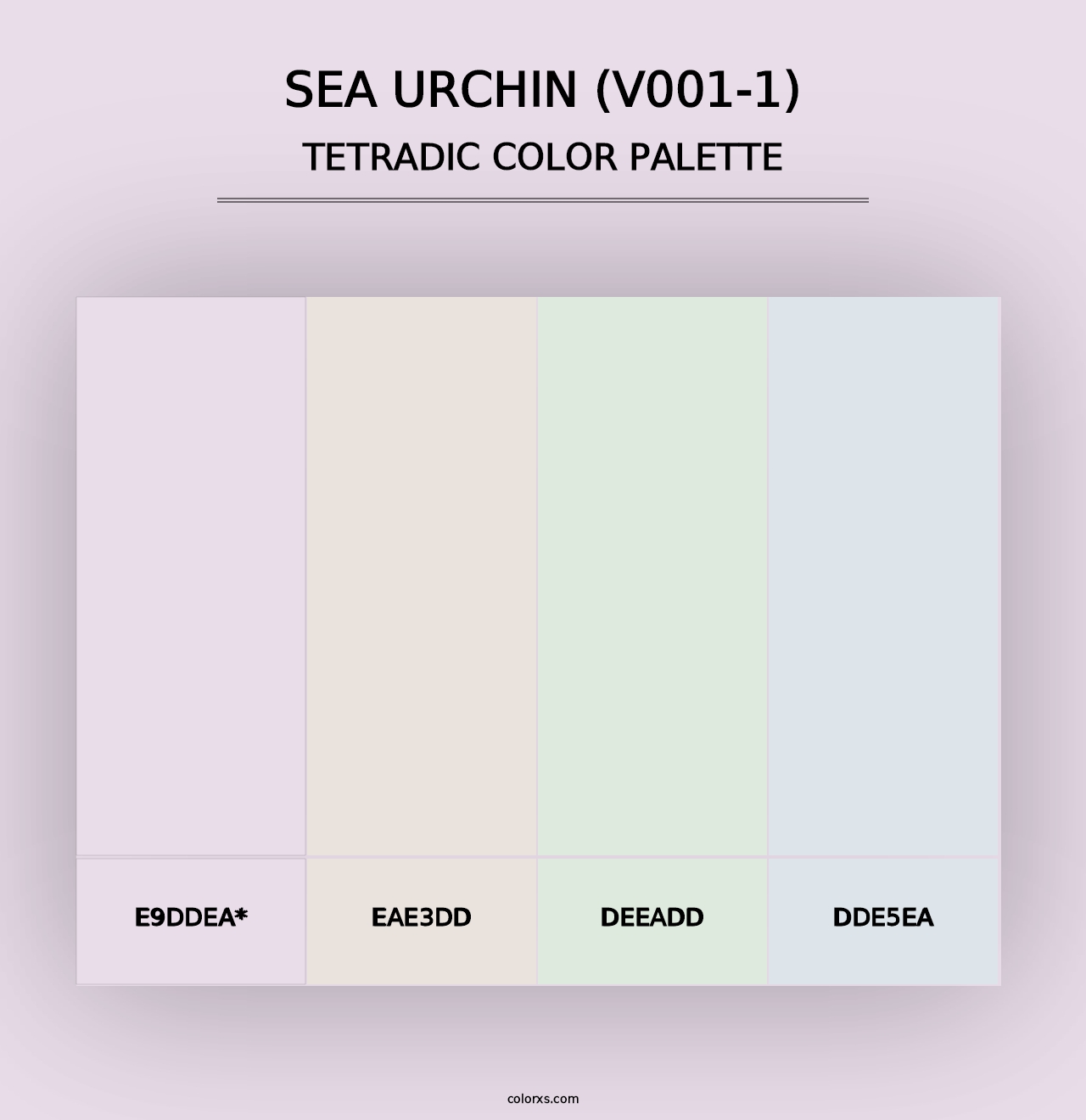 Sea Urchin (V001-1) - Tetradic Color Palette