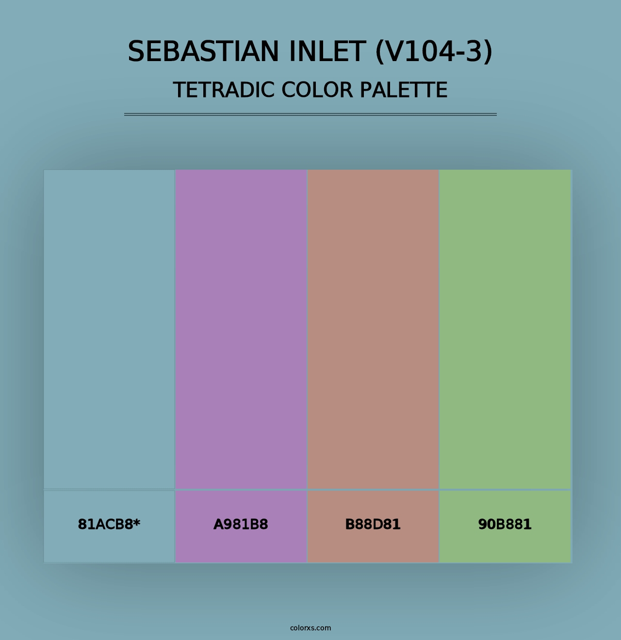 Sebastian Inlet (V104-3) - Tetradic Color Palette