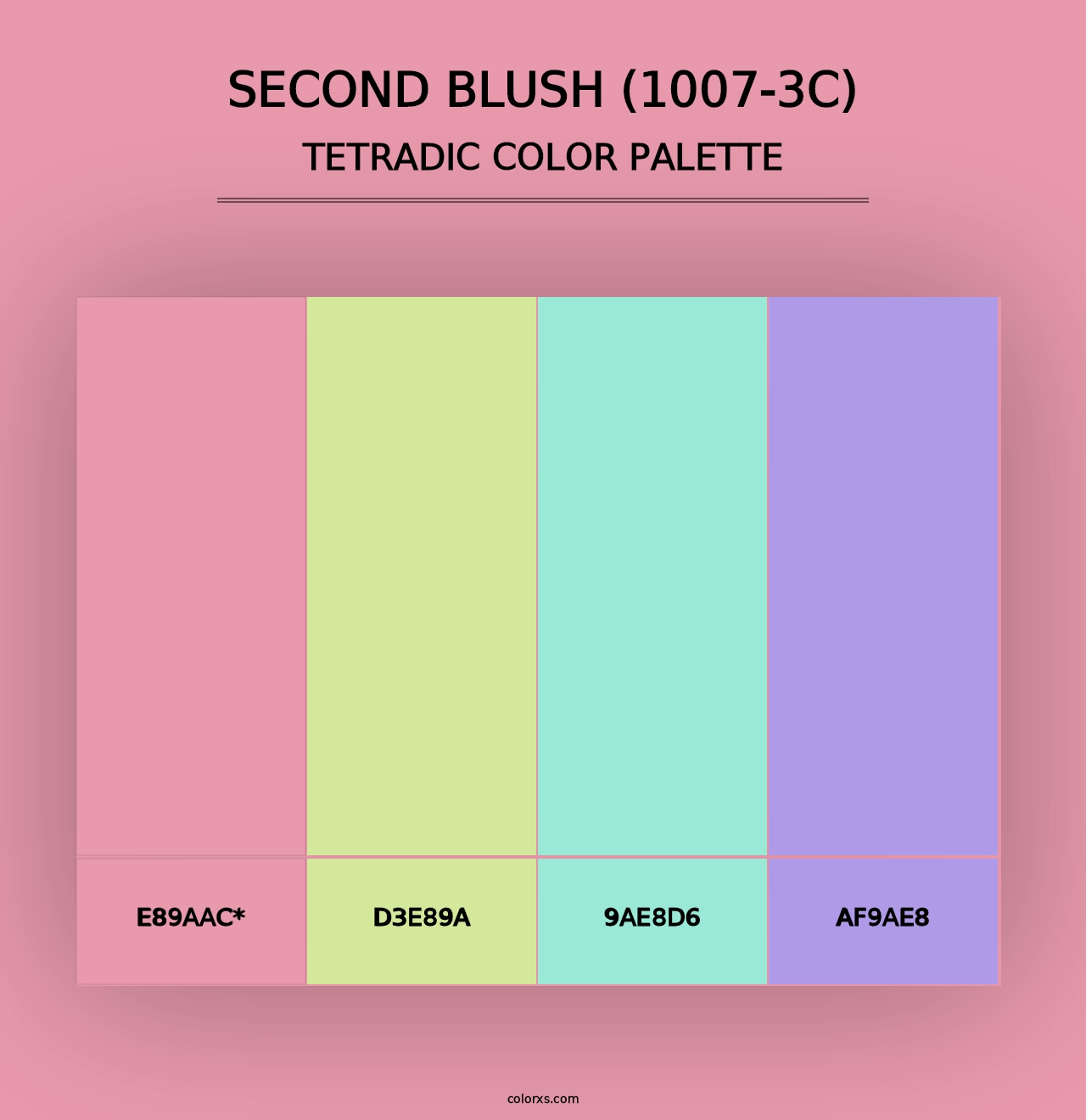 Second Blush (1007-3C) - Tetradic Color Palette