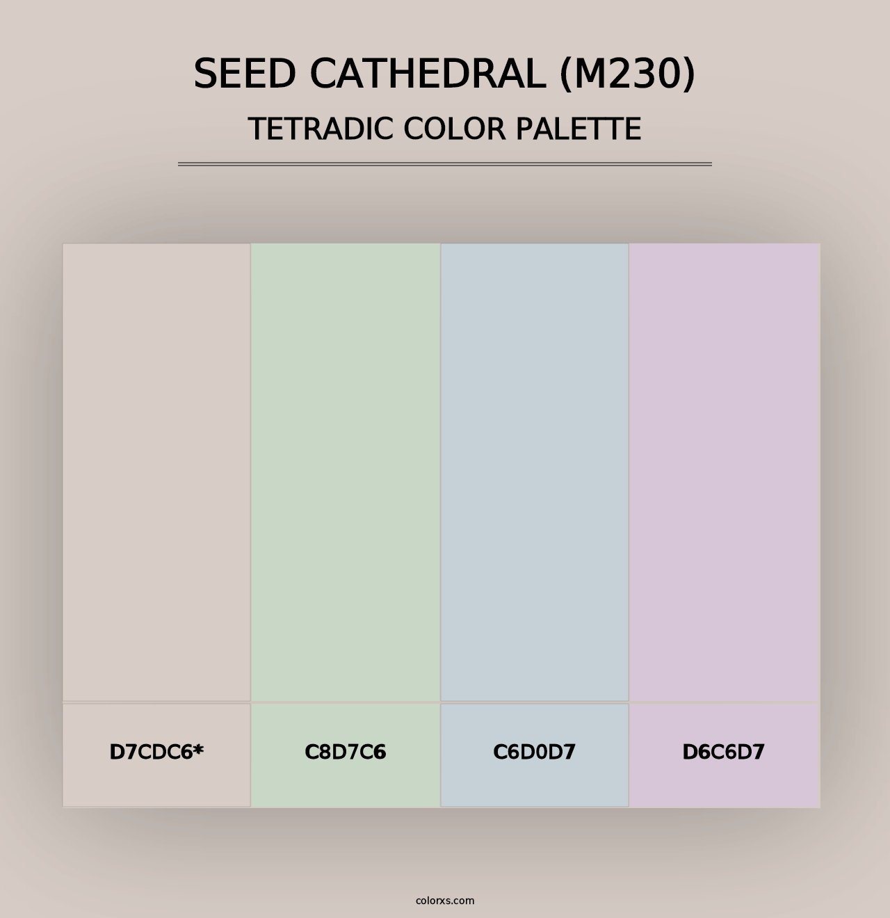 Seed Cathedral (M230) - Tetradic Color Palette