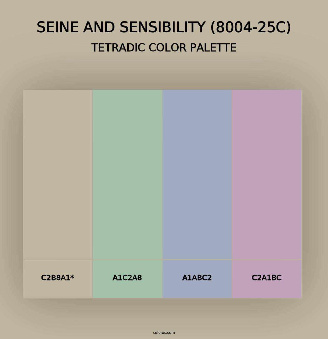 Seine and Sensibility (8004-25C) - Tetradic Color Palette