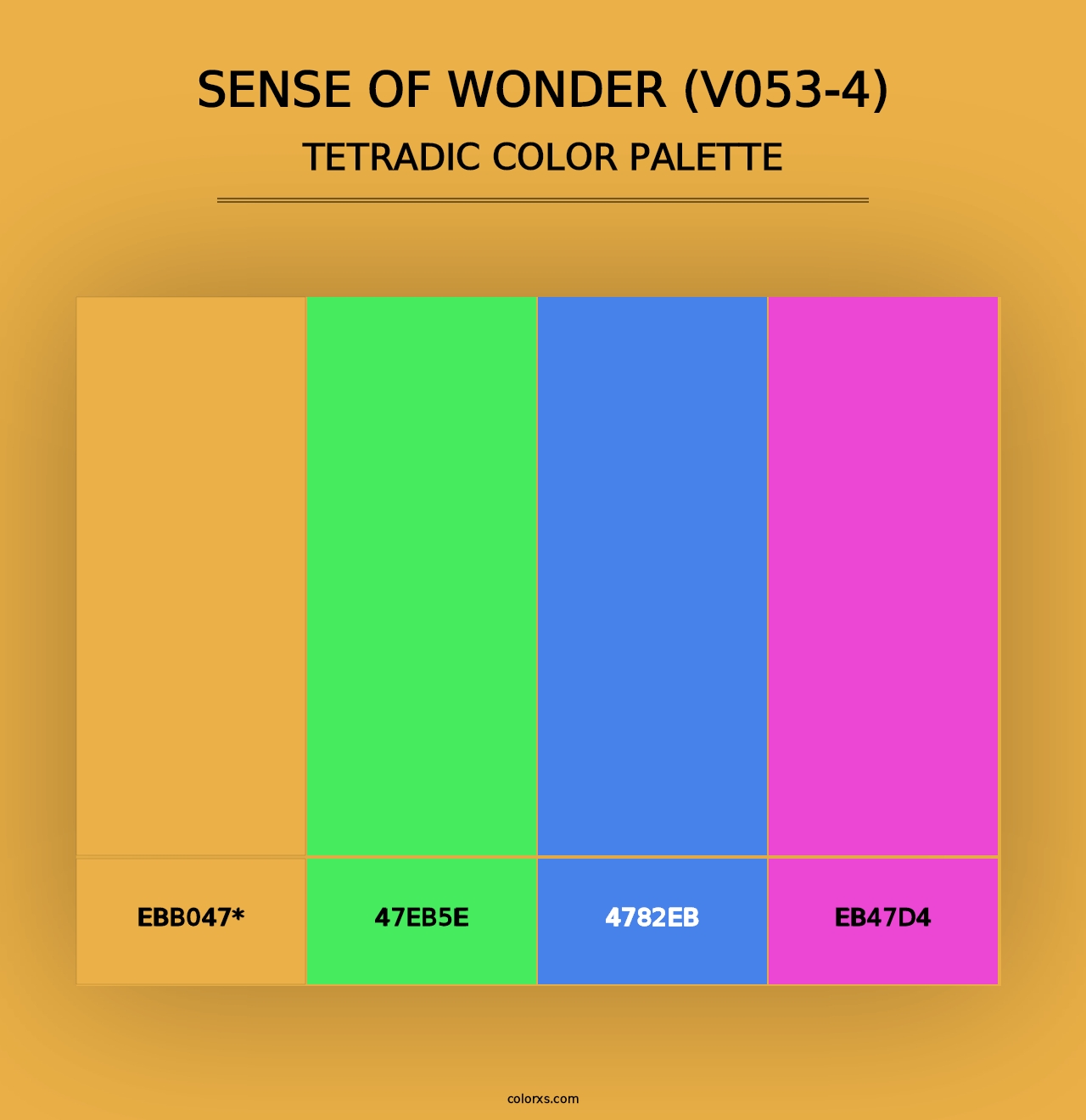 Sense of Wonder (V053-4) - Tetradic Color Palette