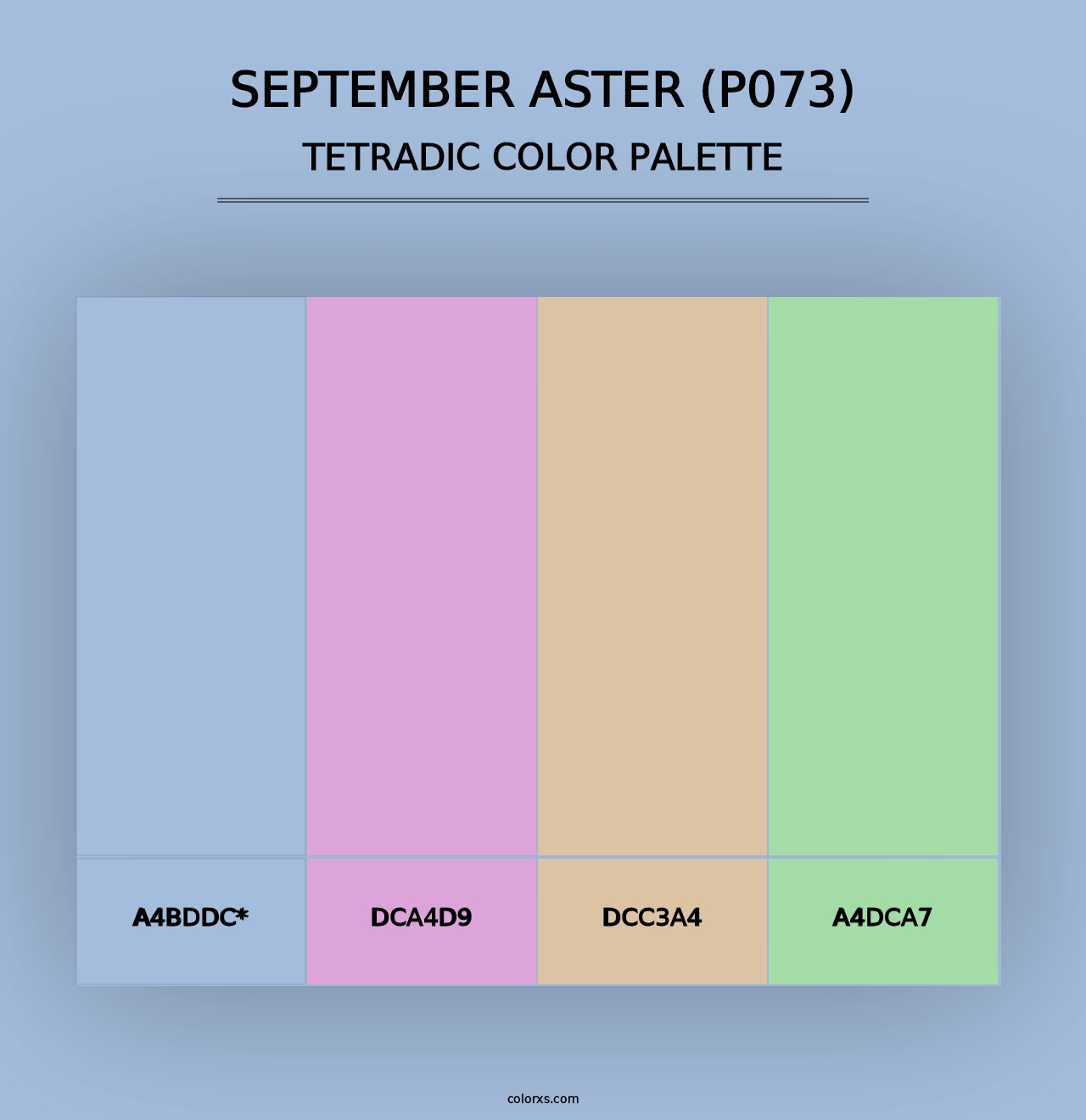 September Aster (P073) - Tetradic Color Palette