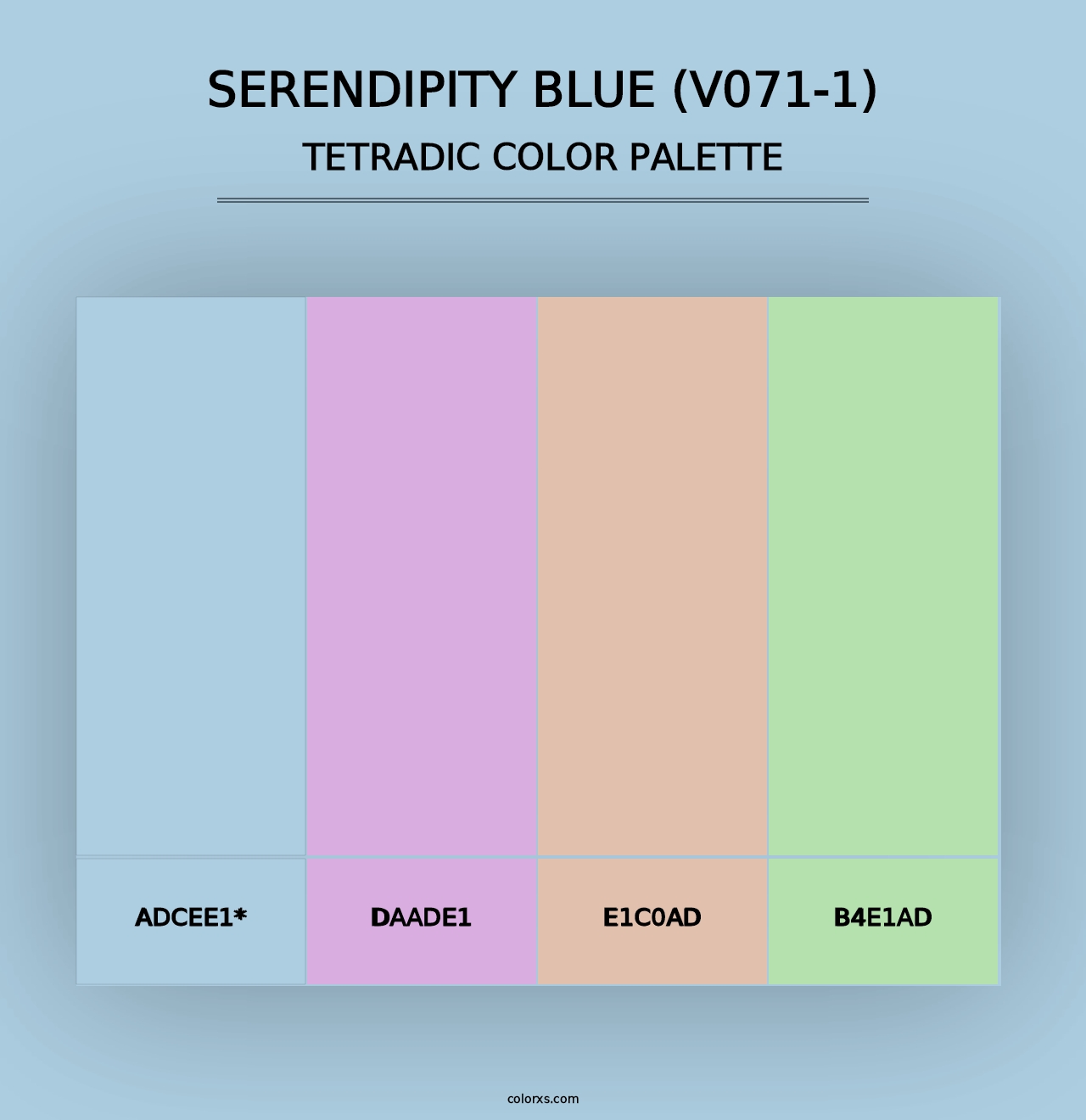 Serendipity Blue (V071-1) - Tetradic Color Palette