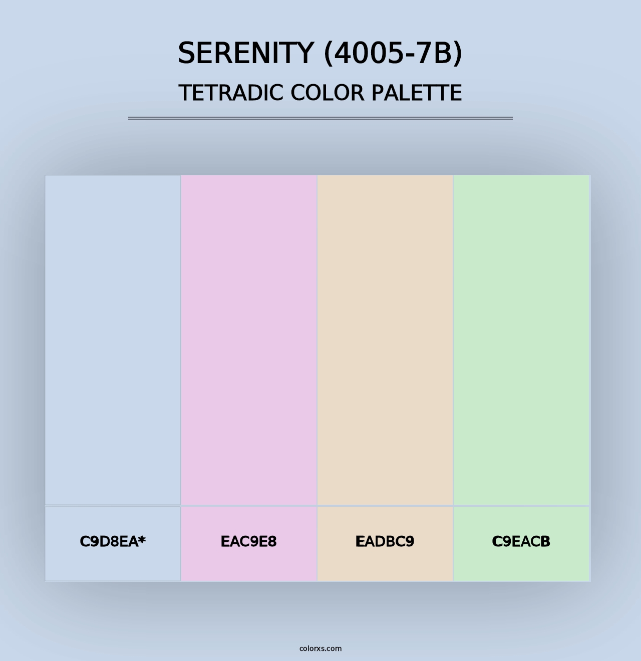 Serenity (4005-7B) - Tetradic Color Palette