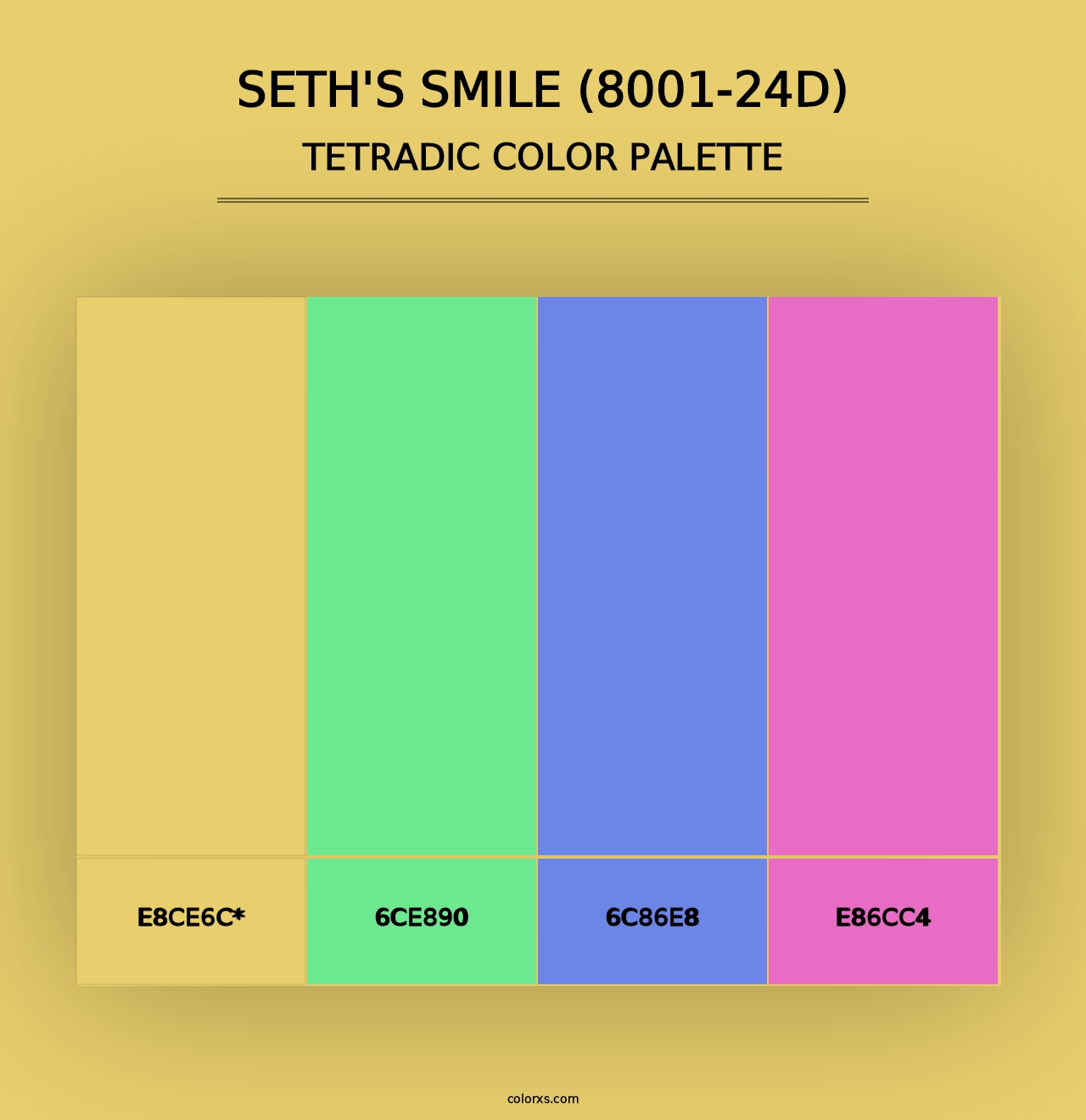 Seth's Smile (8001-24D) - Tetradic Color Palette