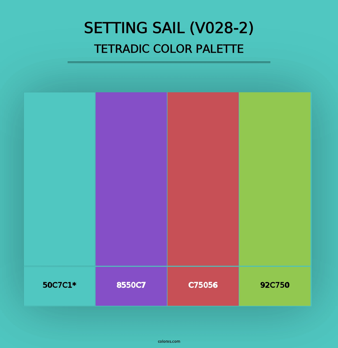 Setting Sail (V028-2) - Tetradic Color Palette