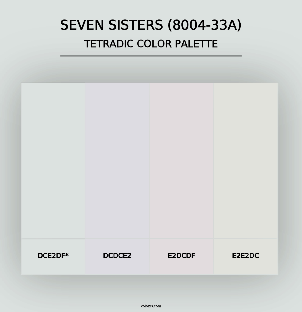 Seven Sisters (8004-33A) - Tetradic Color Palette