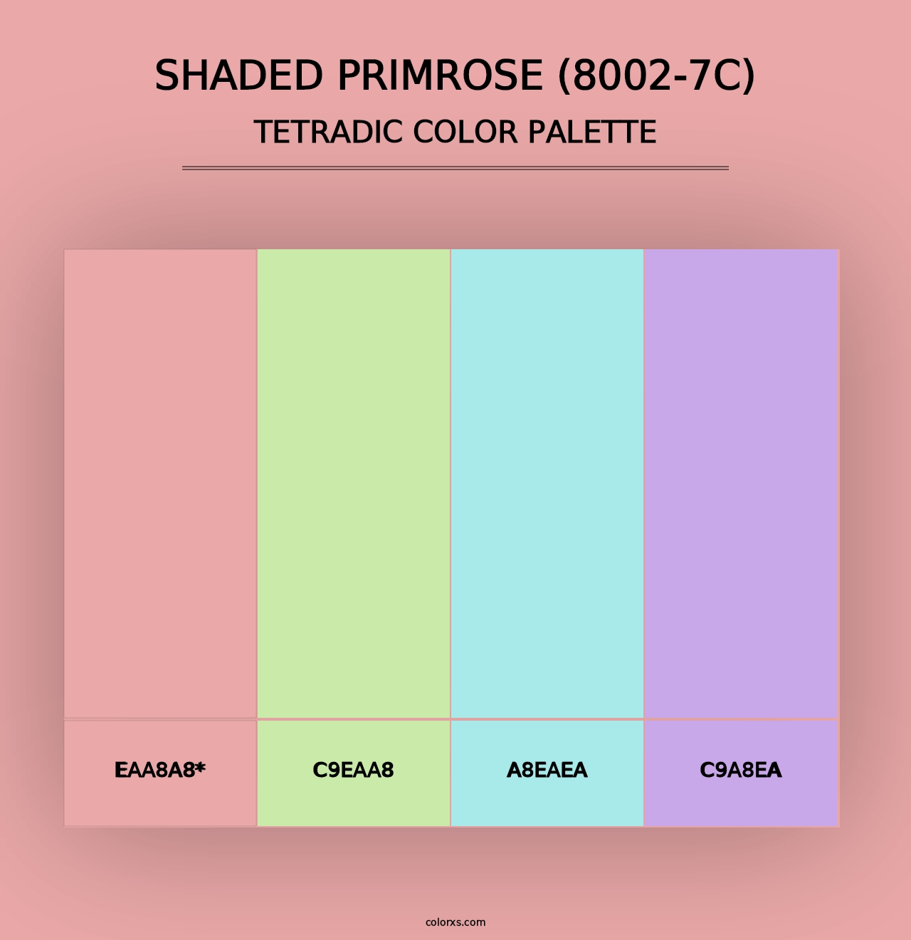 Shaded Primrose (8002-7C) - Tetradic Color Palette